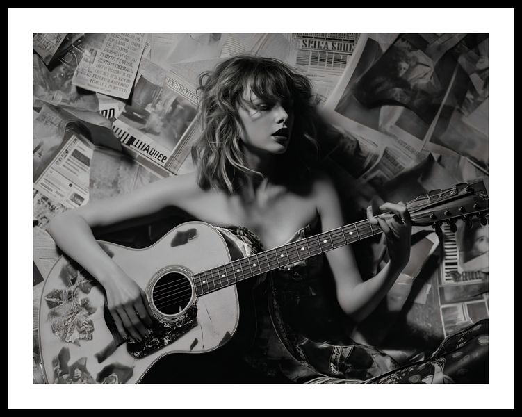 Plakat 65x50cm Młoda Gitarzystka zdjęcie 3
