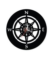 Zegar ścienny z płyty winylowej Kompas 39.5
