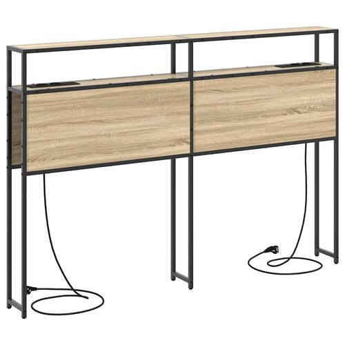 Zagłówek do przechowywania z półką dąb sonoma 120 cm na Arena.pl