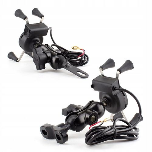UCHWYT NA TELEFON Z ŁADOWARKA USB MOTOCYKLOWY na Arena.pl