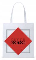 Dla Doktora Lekarza Torba Eco Biała Shopper Z Nadrukiem Ze Zdjęciem