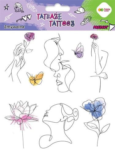 TATUAŻE ZMYWALNE LINEART+AQUARELLA HAPPY COLOR na Arena.pl