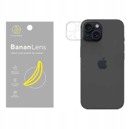 Szkło hartowane 9H BananLens na aparat do Apple iPhone 15 na Arena.pl