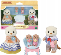 Sylvanian Families Rodzina wydr morskich Zestaw Wózek dla bliźniąt Figurki