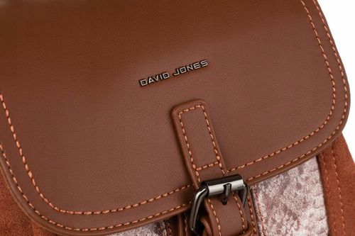 plecak damski ze skóry ekologicznej z klapką - david jones na Arena.pl