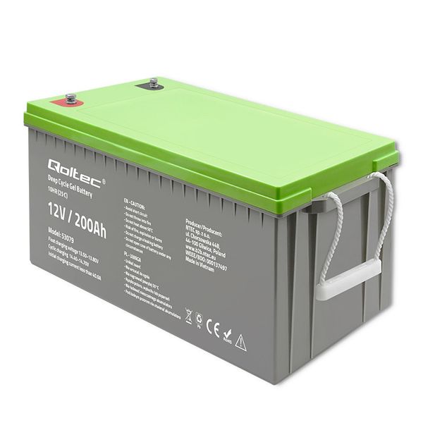 Qoltec Akumulator żelowy Deep Cycle 12V 200Ah zdjęcie 8