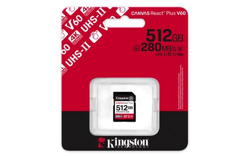 Karta SD Kingston 512GB SDXC Canvas React Plus UHS-II V60 4K na Arena.pl