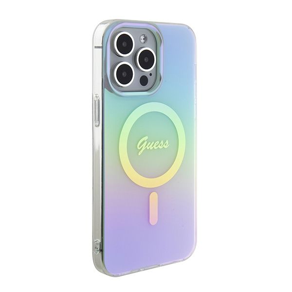 Etui Guess do iPhone 15 Pro Max, Turkusowy, MagSafe zdjęcie 4