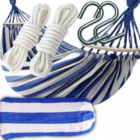 HAMAK OGRODOWY DWUOSOBOWY XXL 2 Osobowy Turystyczny Z DRĄŻKIEM DUŻY 250x150