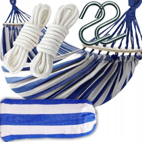 HAMAK OGRODOWY DWUOSOBOWY XXL 2 Osobowy Turystyczny Z DRĄŻKIEM DUŻY 250x150 na Arena.pl