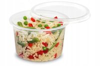 Pojemnik PP do sałatek surówek dań gorących 450ml z wieczkiem okrągły 50szt