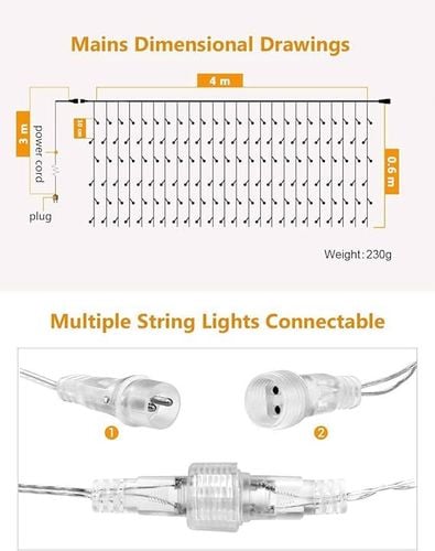Oświetlenie Świąteczne 144 LED Ciepłe Światło Qunt na Arena.pl