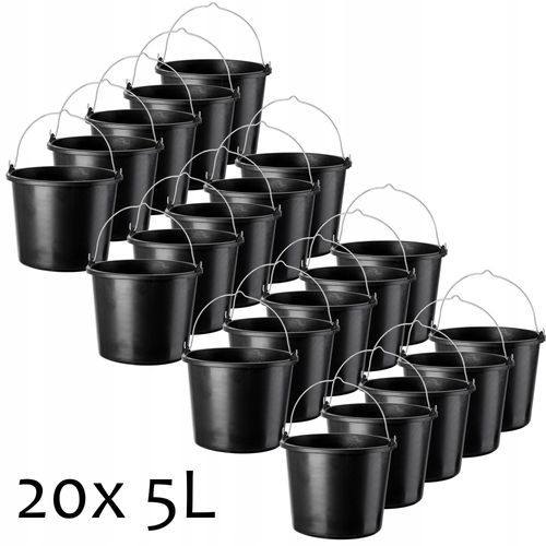 WIADRO PLASTIKOWE BUDOWLANE GOSPODARCZE 5L 20SZT na Arena.pl