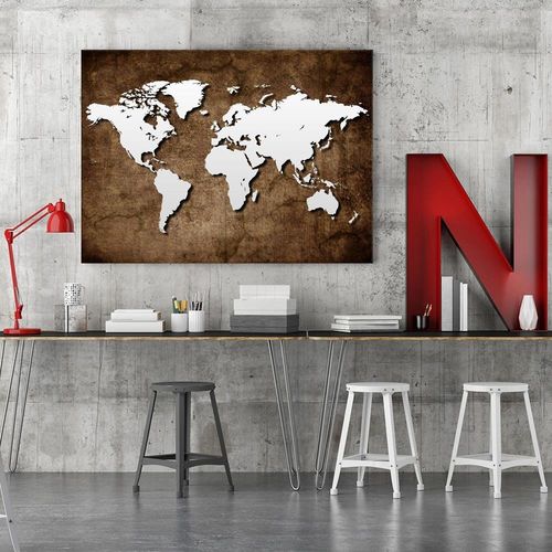 Obraz na płótnie - Canvas, Stara mapa świata 90x60 na Arena.pl