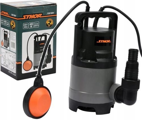 POMPA ZANURZENIOWA DO WODY BRUDNEJ CZYSTEJ ŚCIEKÓW Z PŁYWAKIEM STHOR 400W na Arena.pl