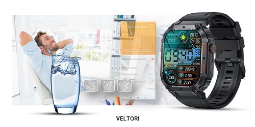 Smartwatch Veltori VT200-1 Czarny Pasek Silikonowy na Arena.pl