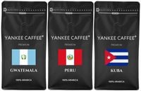 Kawa ziarnista Świeżo Palona Zestaw 3x1kg z różnych krajów Yankee Caffee