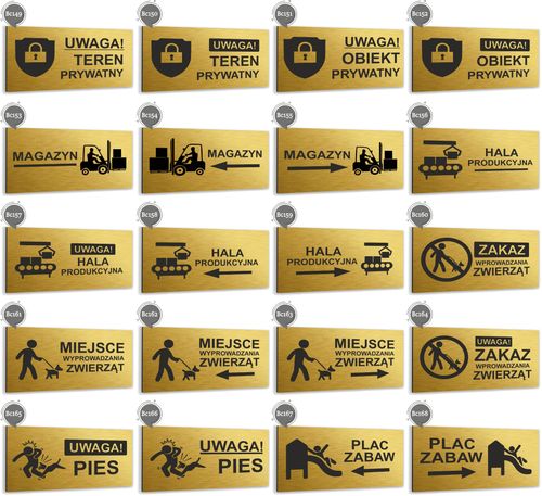 Tabliczka NADRUK UV oznaczenie TOALETA DAMSKA dibond informacyjna ZŁOTA na Arena.pl