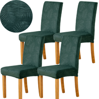 ZESTAW 4 SZT POKROWIEC NA KRZESŁO WELUR TŁOCZONY