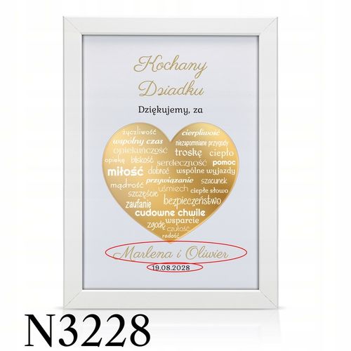 ŚLUBNE PODZIĘKOWANIA DLA RODZICÓW MAMY TATY OBRAZ RAMKA PLAKAT ŚLUB 3D na Arena.pl
