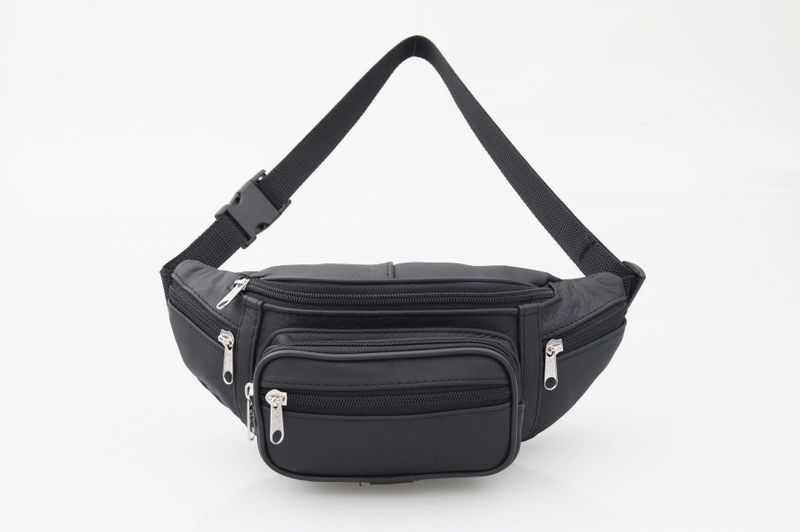 NERKA męska skórzana solidna polska saszetka N135 czarna zdjęcie 5