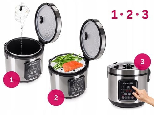 MULTICOOKER ELEKTRYCZNY GARNEKGARNEK SZYBKOWAR PAROWAR 13 PROGRAMÓW na Arena.pl