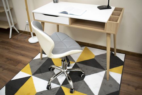 Krzesło obrotowe AVOLA - szaro-białe na Arena.pl