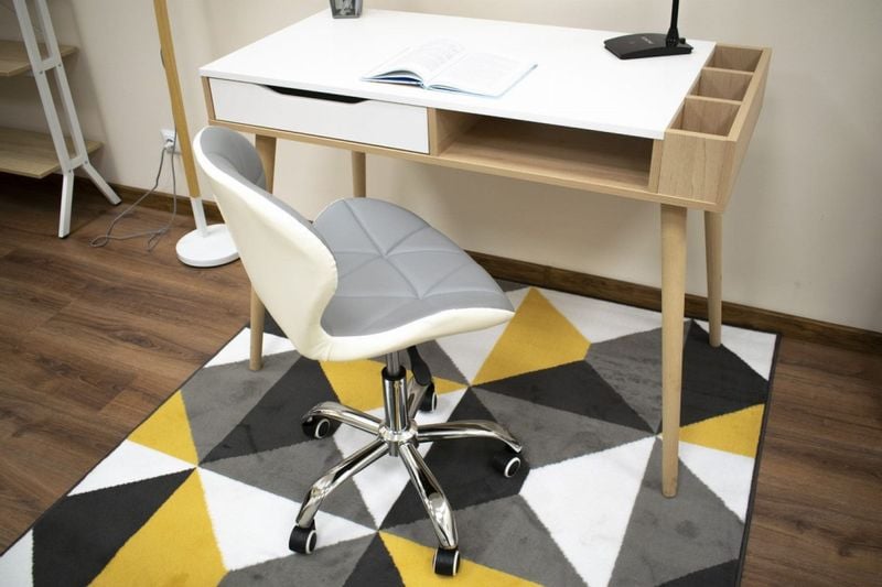 Krzesło obrotowe AVOLA - szaro-białe zdjęcie 8