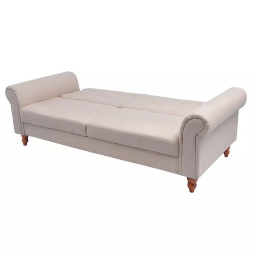 Sofa z kremowego materiału na Arena.pl