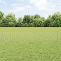 Ogrodzenie z słupkiem Srebrny 0,4 x 50 m Stal