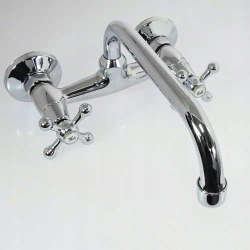 BATERIA UMYWALKOWA ZLEWOZMYWAKOWA ŚCIENNA KRAN DO UMYWALKI ZLEWU RETRO na Arena.pl