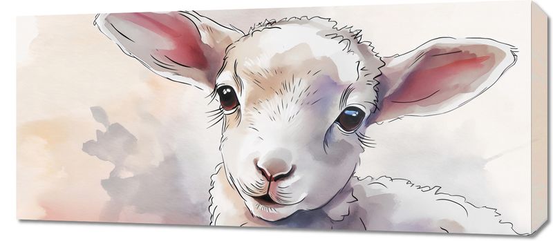 Obraz 90x40cm Mała Owieczka zdjęcie 1