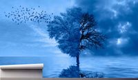 Fototapeta DRZEWO KONAR NA MORZEM WODĄ 370x250