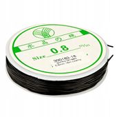 Żyłka GUMKA guma OKRĄGŁA 0.8mm 18m czarny