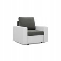 FOTEL LUNA POPIEL BIAŁY Wygodny Elegancki Sprężyny BONELL