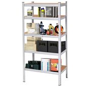 Regał metalowy z 5 półkami 150x75x30cm 625kg do garażu, piwnicy