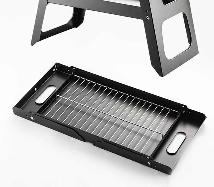 GRILL SKŁADANY TURYSTYCZNY NA KEMPING BBQ PRZENOŚNY WĘGLOWY DO OGRODU zdjęcie 14