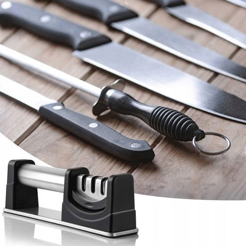 OSTRZAŁKA DO NOŻY KUCHENNYCH DIAMENTOWA OSTRZAŁKA OSEŁKA 3w1 TRÓJFAZOWA na Arena.pl