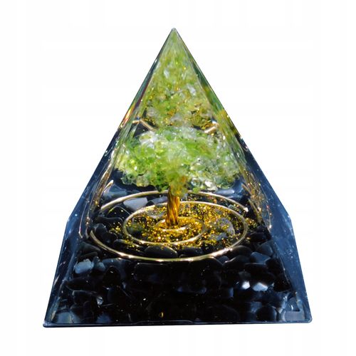 Piramida ORGONIT +LED Lampka PODSTAWA 5cm KRYSZTAŁ KAMIENIE AMULET 5cm HX14 na Arena.pl