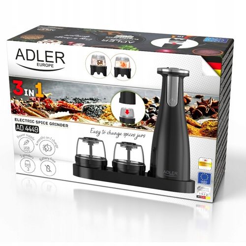 elektryczny młynek do pieprzu i soli pojemniczki ładowanie usb 3 zestaw 3w1 na Arena.pl