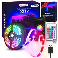 TAŚMA LED RGB 3M USB LEDY DO TV Podświetlenie Telewizora NA PILOTA
