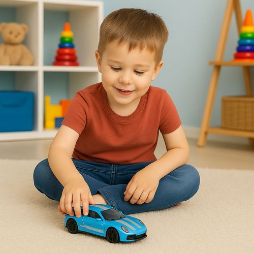 METALOWY SAMOCHÓD WYŚCIGOWY NIEBIESKI na Arena.pl