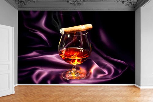 Fototapeta CYGARO SZKLANKA WHISKY 370x250 na Arena.pl