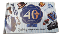 pudełko na pieniądze 16 x 9,5cm banknotówka na 40 urodziny pan gadżet