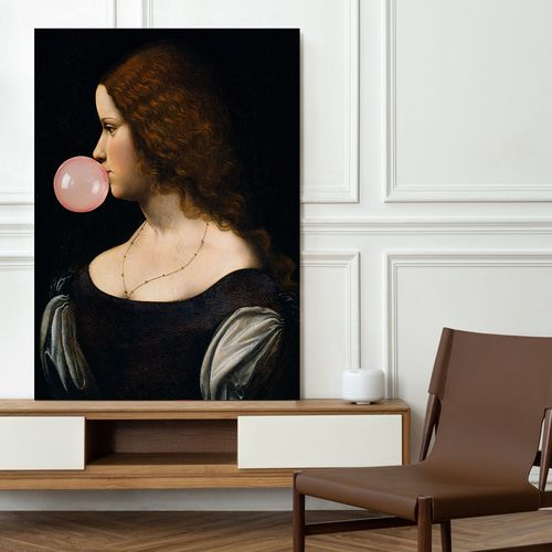 Obraz na płótnie portret z balonem profil 70x100 cm na Arena.pl