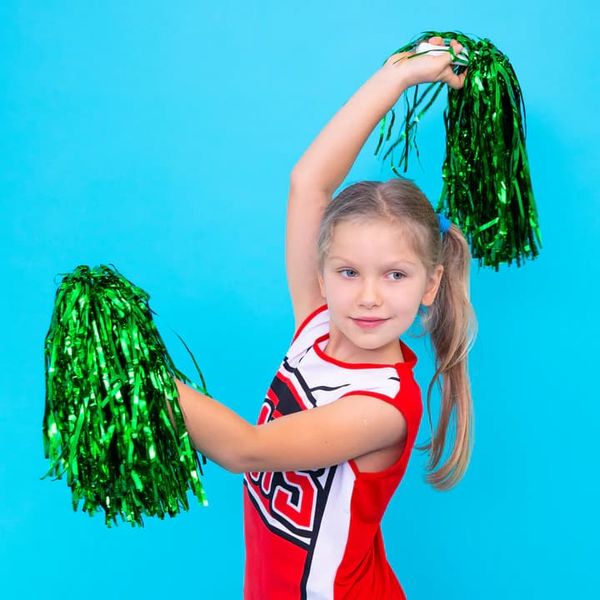 Pompony cheerleaderki zielone 2szt zdjęcie 2
