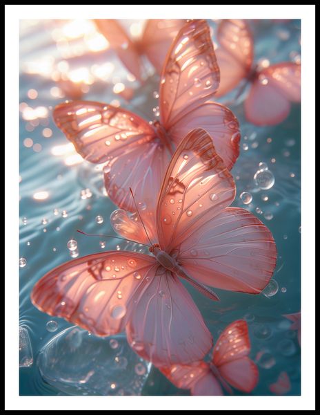 Plakat 60x80cm Świetliste Motyle zdjęcie 3