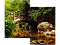 OBRAZ SECRET GARDEN MOST OGRÓD JAPONIA KOLORY