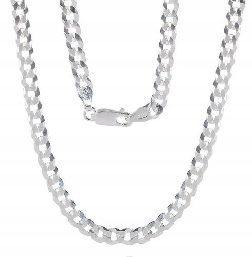 Szeroki męski łańcuszek pancerka naszyjnik srebrny 55 cm srebro próba 925 na Arena.pl