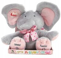 SŁONIK A KUKU RÓŻ 24CM PIOSENKA ZGADYWANKA 6492